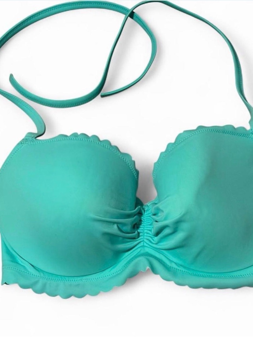 Victoria Secret Aqua Scalloped Bikini Top